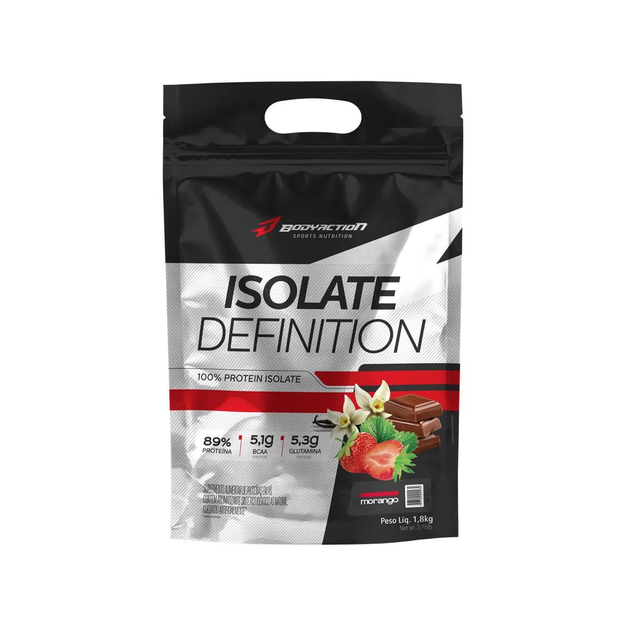 Whey Isolate Definition - 1800G Refil Morango - Bodyaction