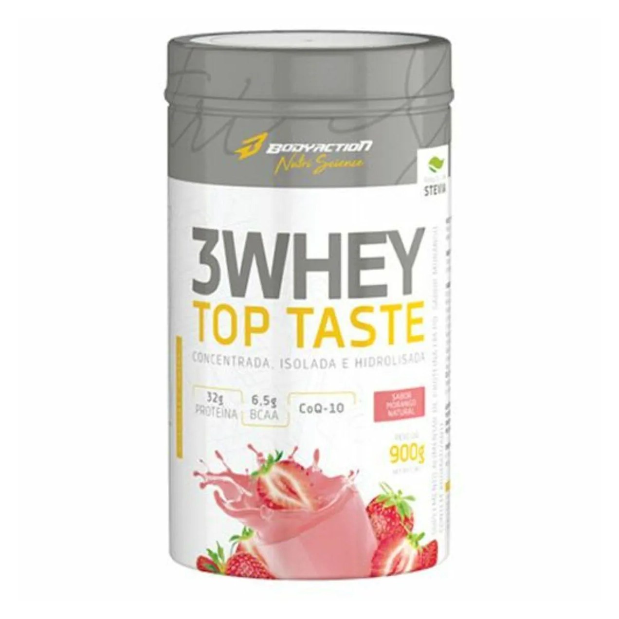 Whey Protein Body Action 3Whey Top Taste Morango 900g