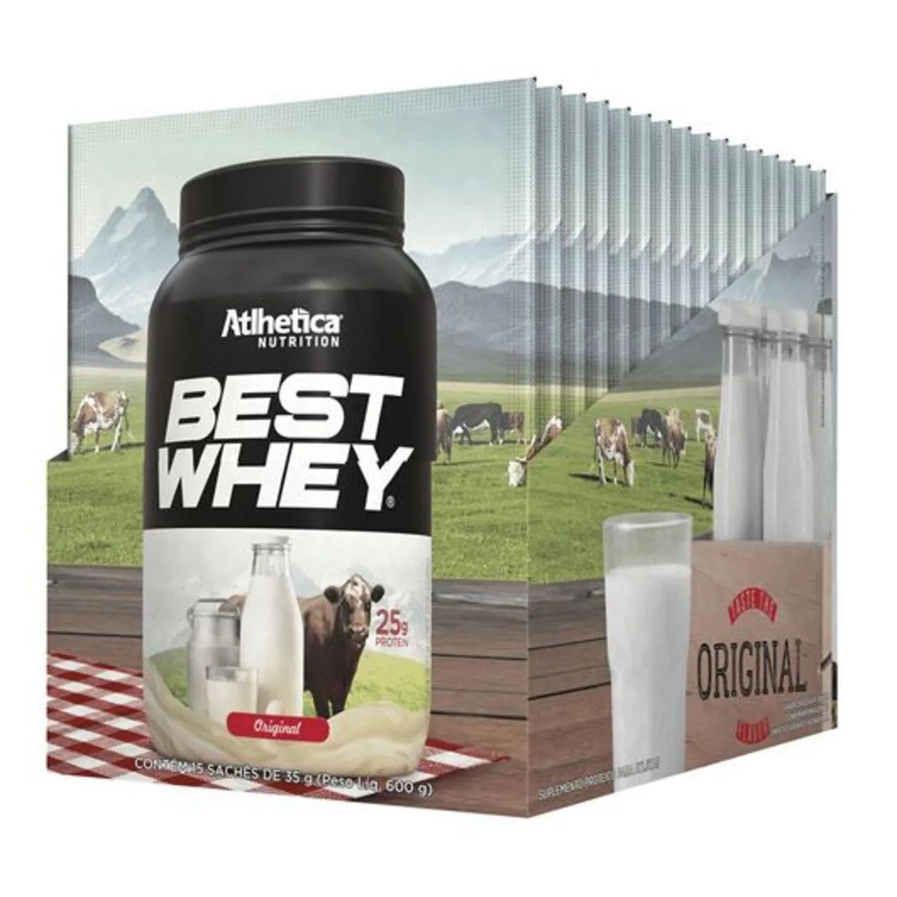 BEST WHEY - 15 SACHêS 35G ORIGINAL - ATLHETICA NUTRITION