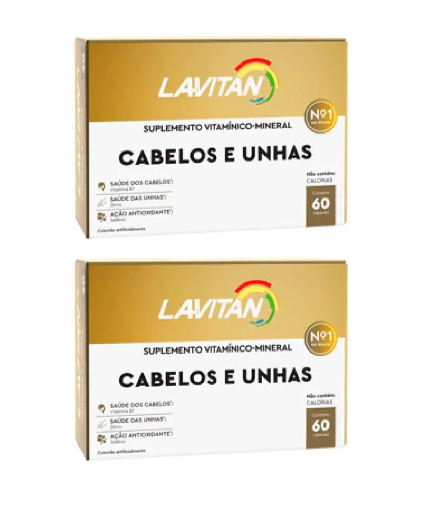 Kit 2 Lavitan Hair Cabelos e Unhas C/60 comprimidos - Cimed