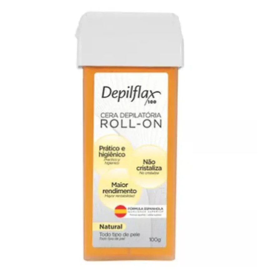Cera Depilflax Roll-on Mel 100g