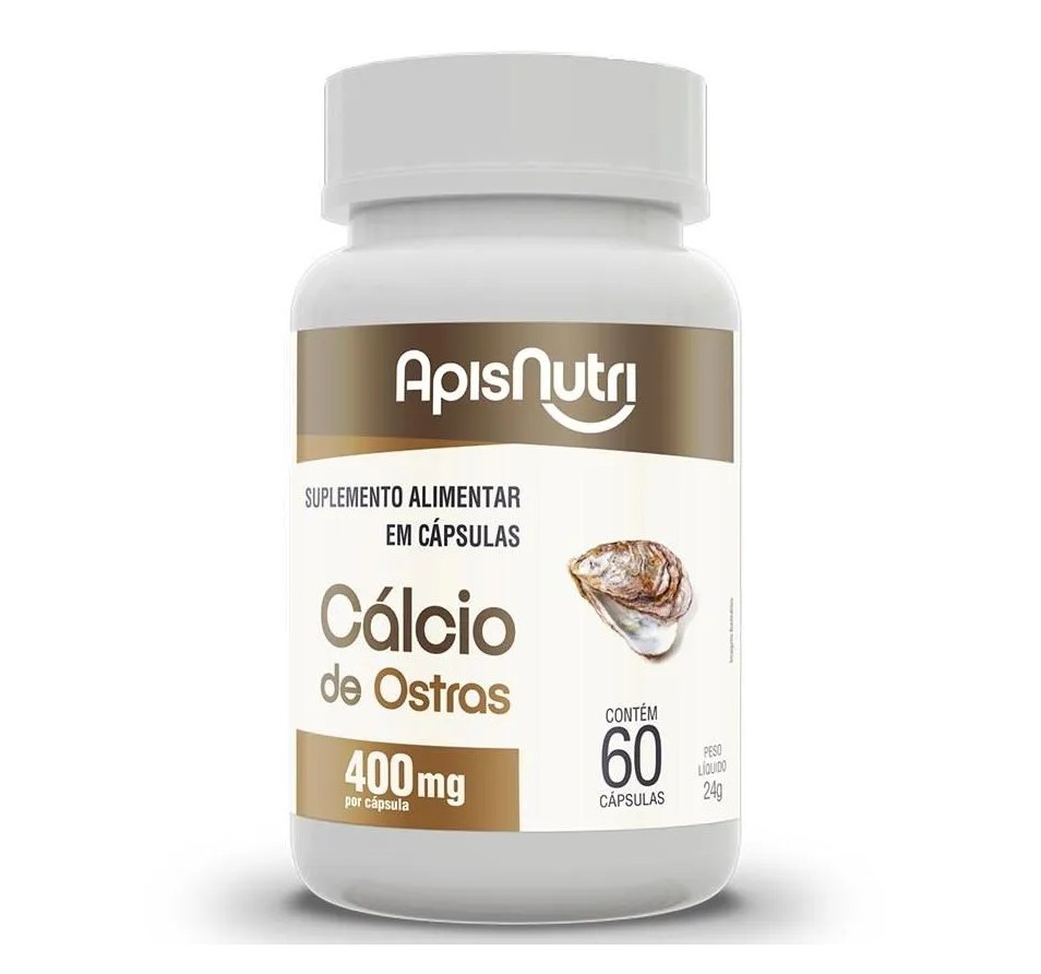 Cálcio de Ostras 400mg (60 Cápsulas) - Padrão: Único