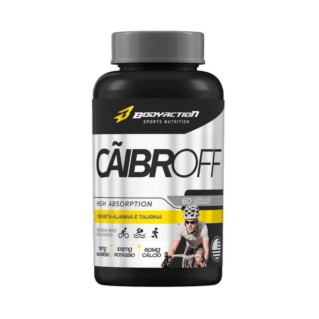Suplemento Body Action Cãibroff 60 cápsulas Veganas