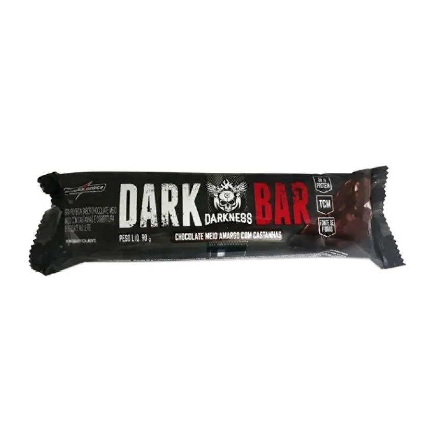 Barra de Proteína Integralmédical Dark Bar Chocolate Meio Amargo com Castanhas 90g