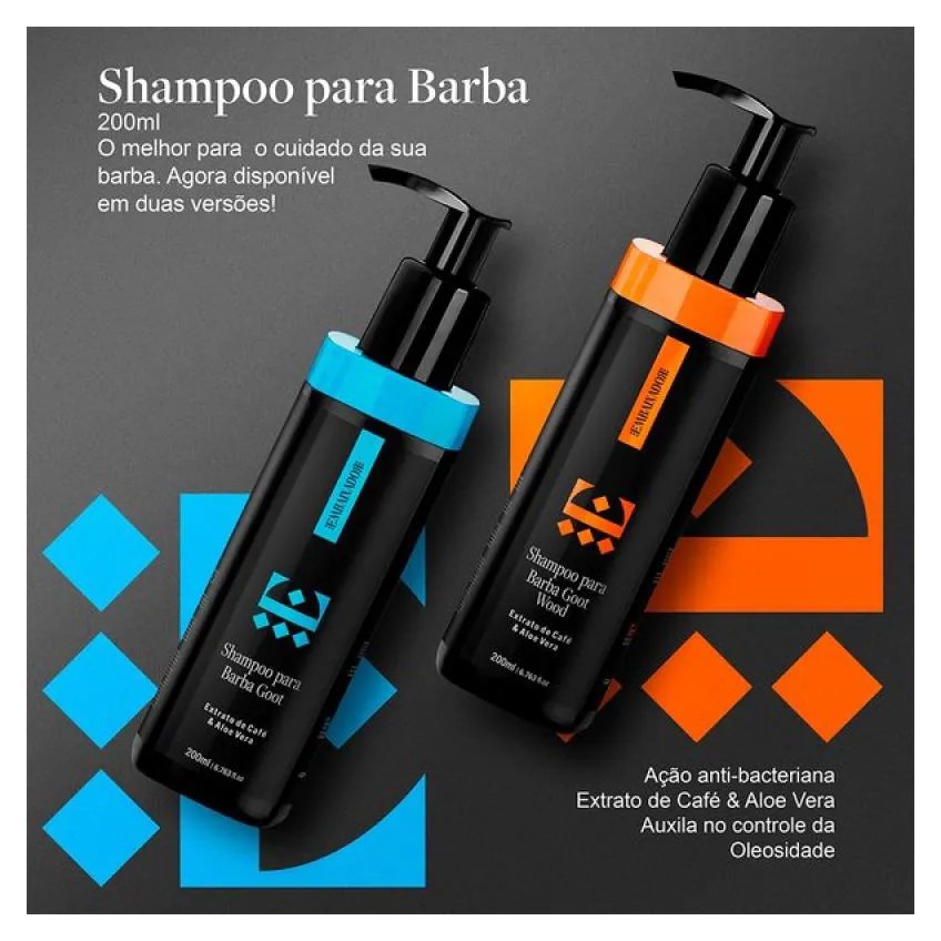 Kit Barba Goot - Óleo + Balm + Shampoo Barba Embaixador 200ml
