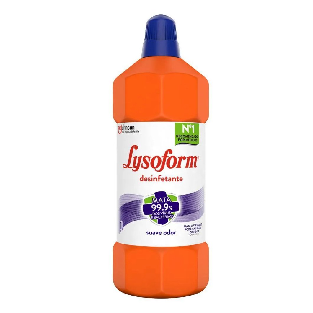 Desinfetante Bruto Lysoform Uso Geral Suave Odor 1l