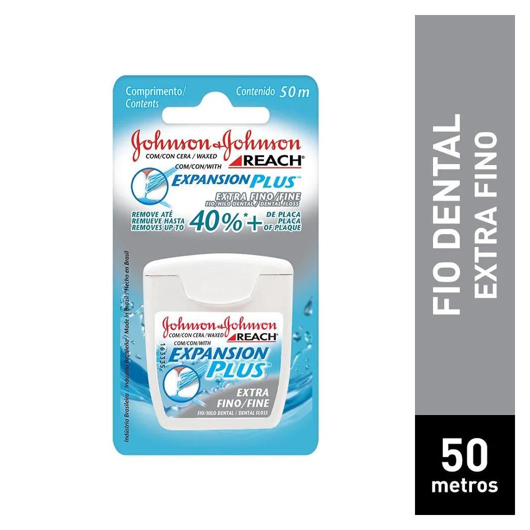 Fio Dental J&j Reach Expansion Plus Extra Fino 50m