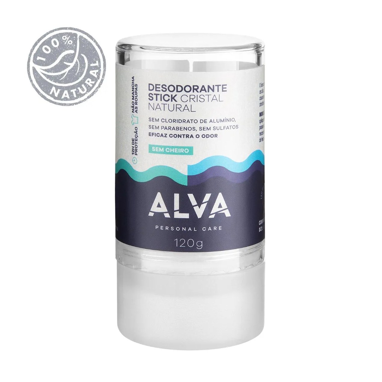 Desodorante Natural e Saudável Pedra Cristal Alva 120G