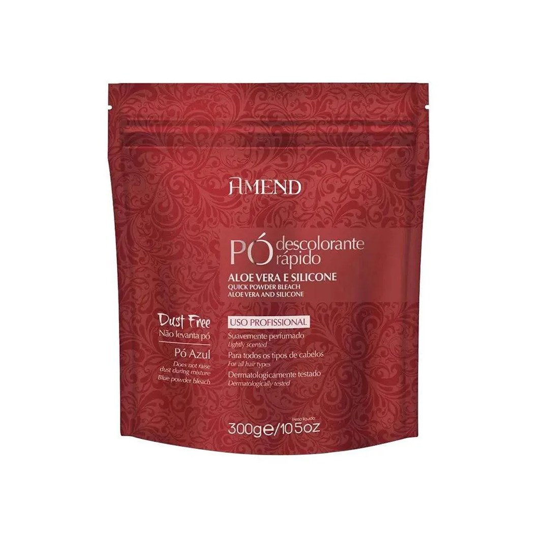 Pó Descolorante Amend Aloe e Silicone Vermelho 300g