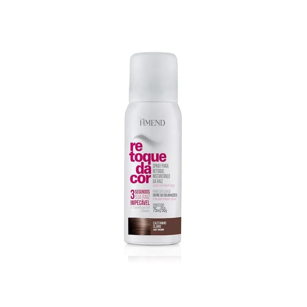 Spray Retoque de Raiz Amend Castanho Claro 75ml