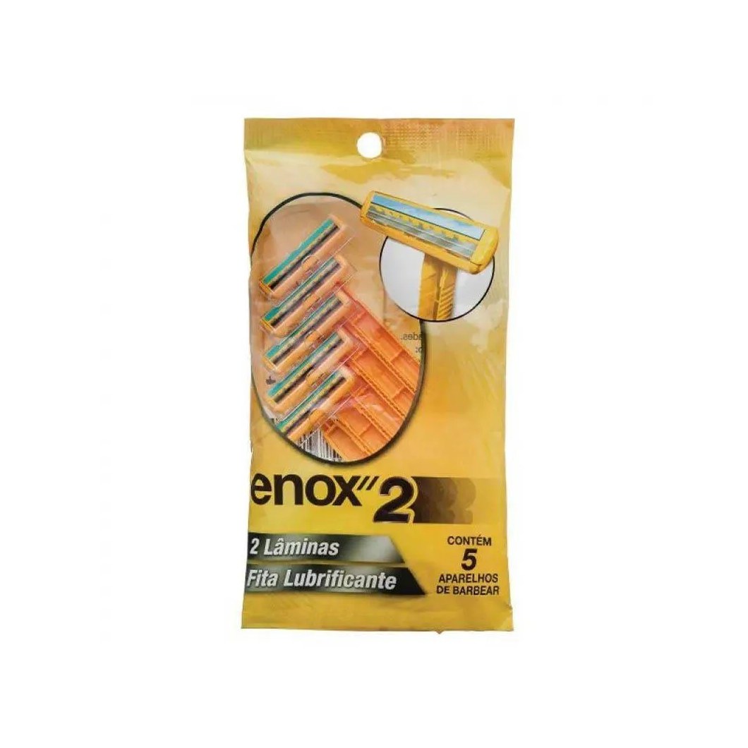 Aparelho de Barbear Enox 2 Lâminas C/5un