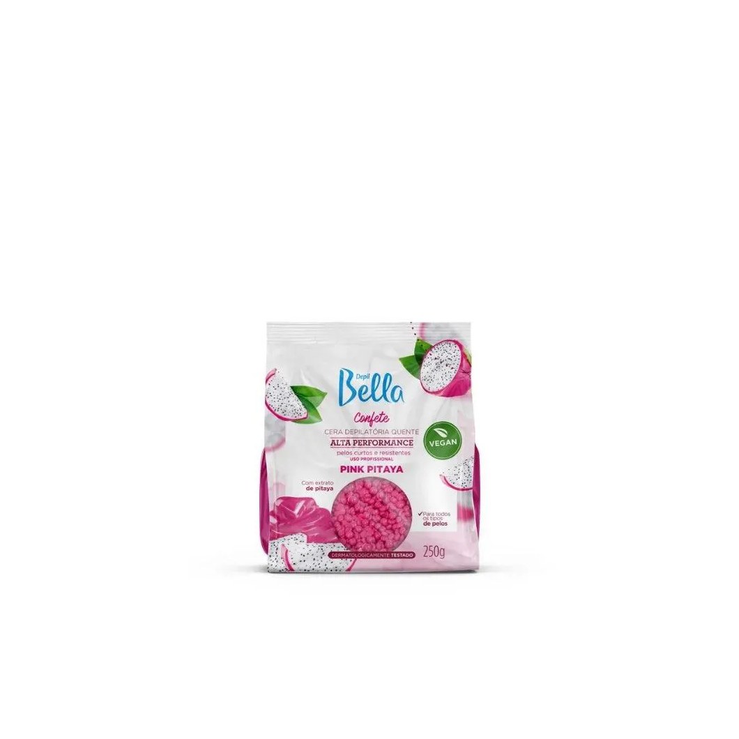 Cera Depilatória Quente Confete Pink Pitaya Depil Bella 250g
