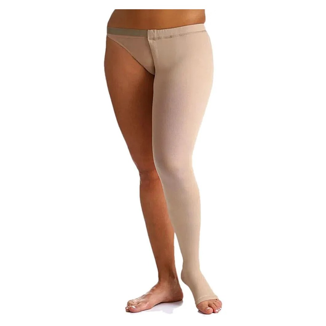 Meia 7/8 Cinta Sigvaris 30-40mmhg Aberta Natural Esquerdo G2