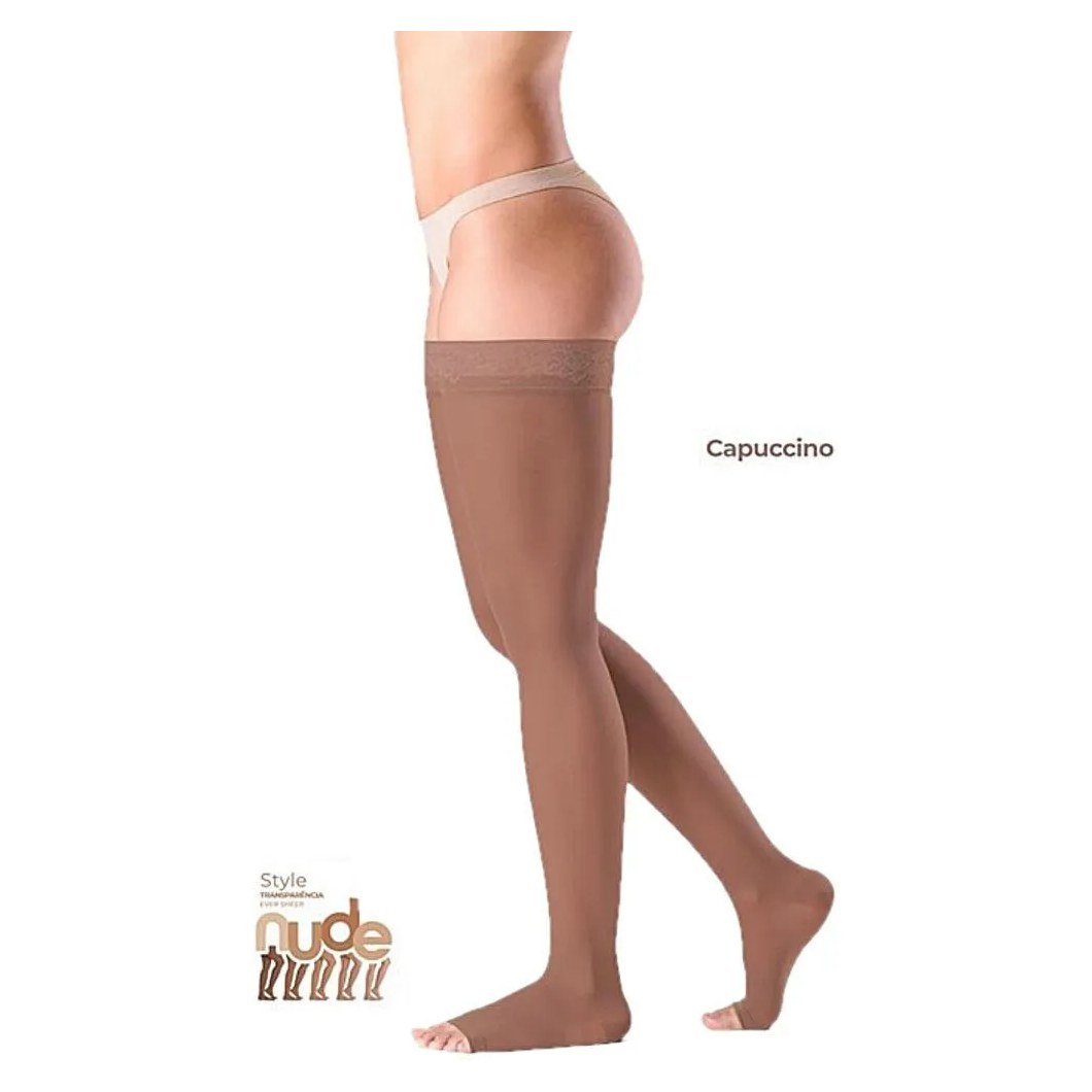 Meia 7/8 Ever Sheer 20-30 Mmhg Aberta Capuccino Tam P2
