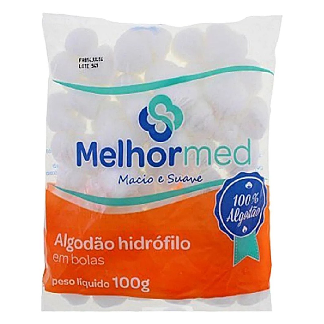 Algodão Hidrófilo em Bolas Melhormed 100g - Unidade