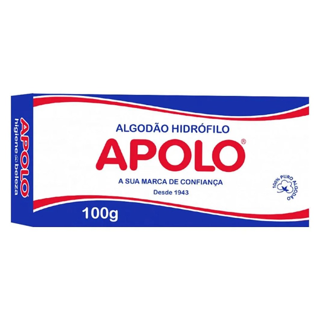 Algodão Hidrófilo Apolo 100g - Unidade