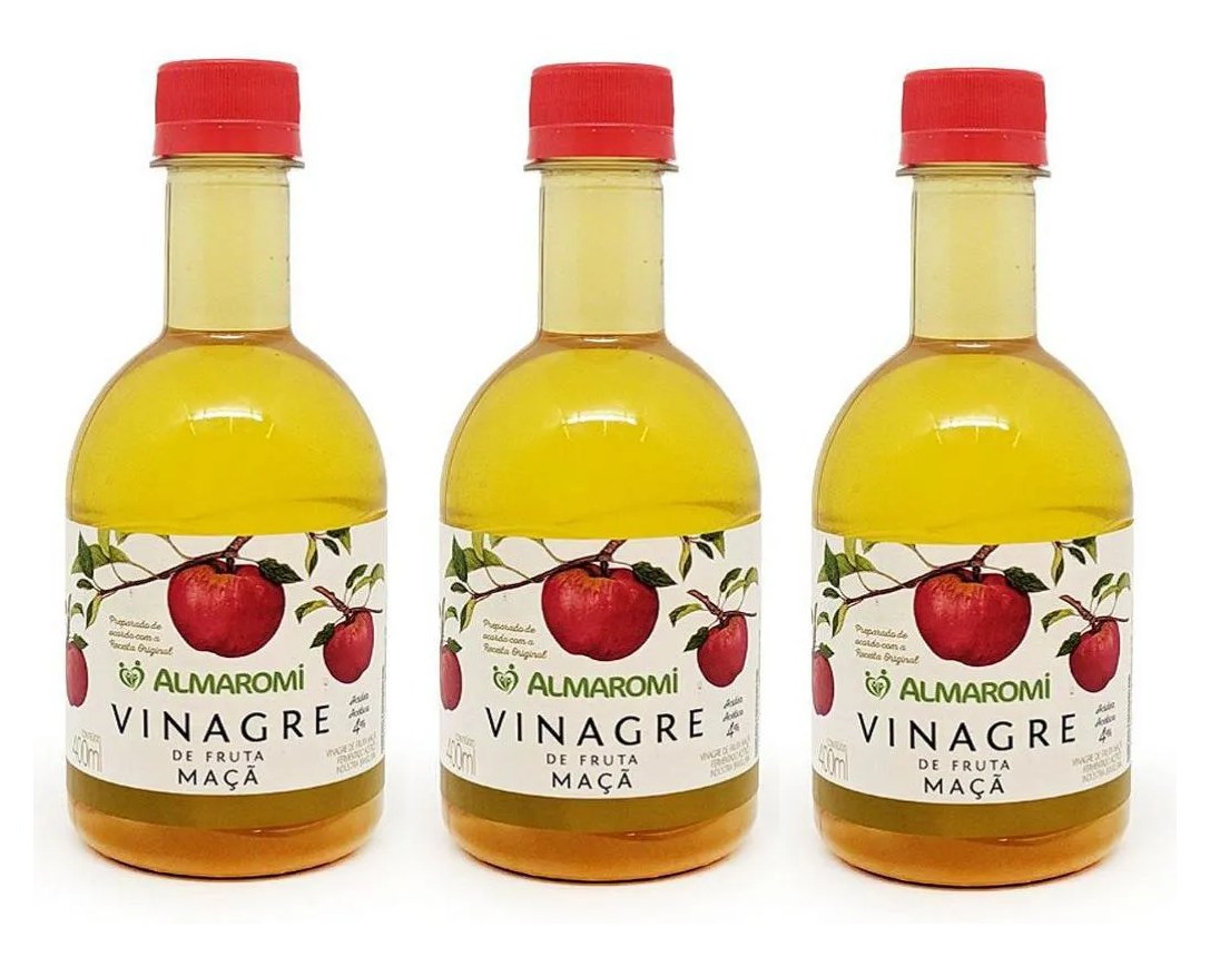 Kit 3uni Vinagre de Maçã 400ml - Almaromi