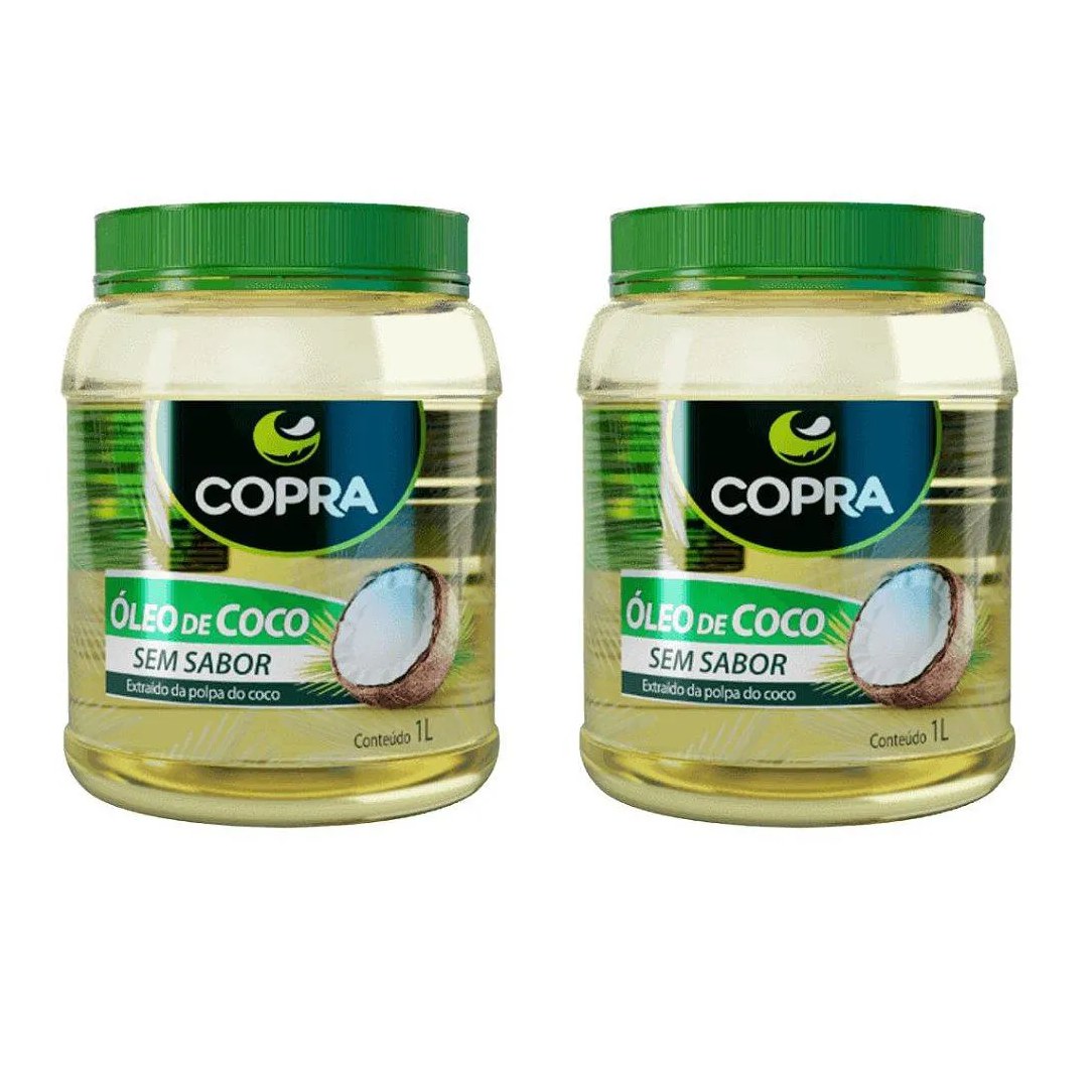 Kit 2uni Óleo de Coco (sem Sabor) 1 Litro - Copra