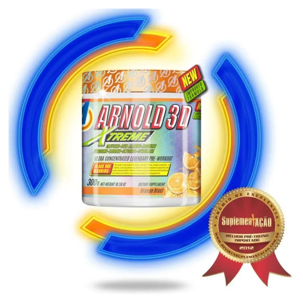 Pre Treino Arnold 3d Xtreme - 300g - Arnold Nutrition Laranja
