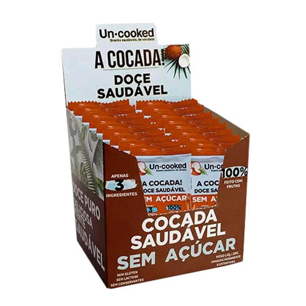 Cocada Uncooked Sem Açúcar 28 unidades 20g