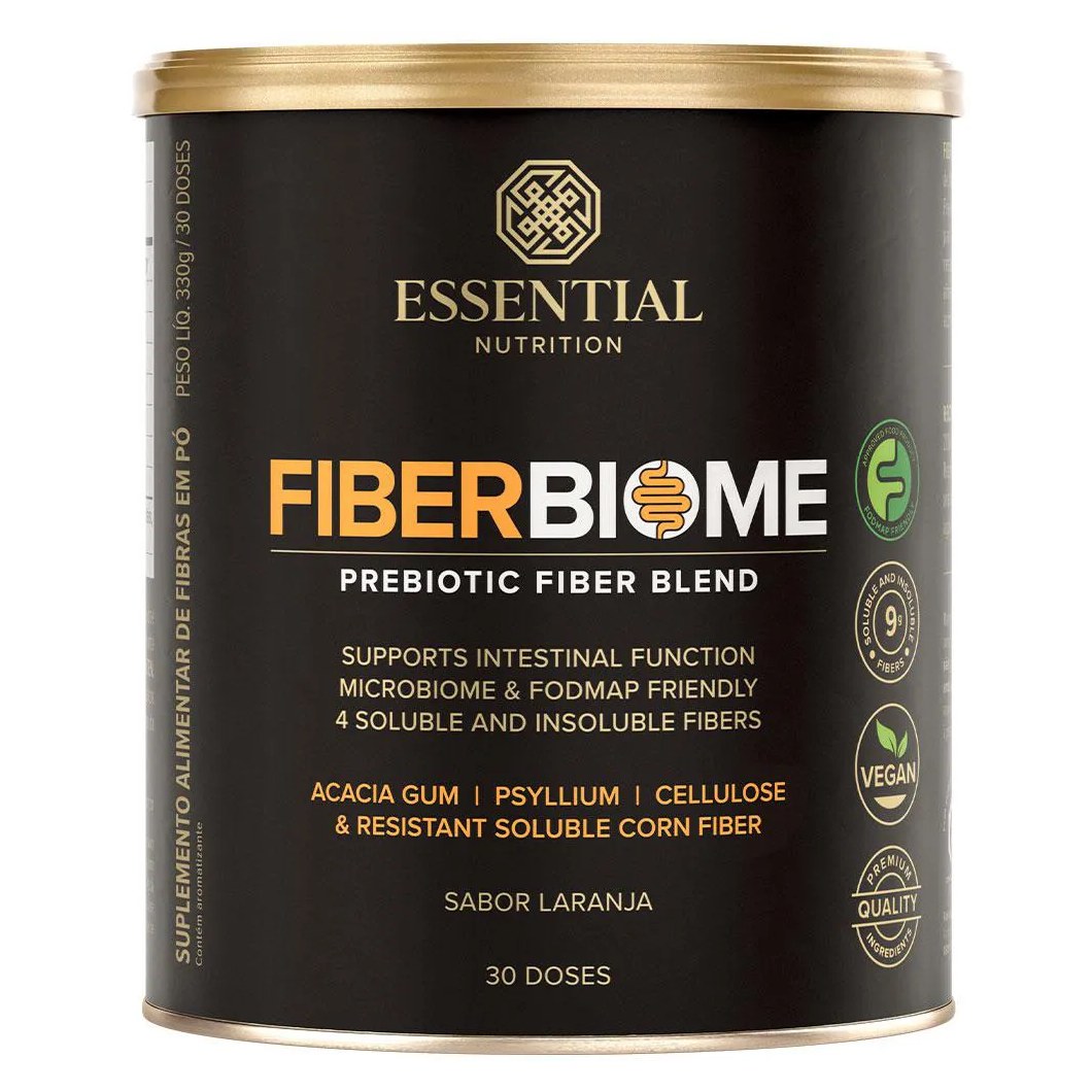 Fiber Biome Blend de Fibras – Laranja (330g) – Essential Nutrition
