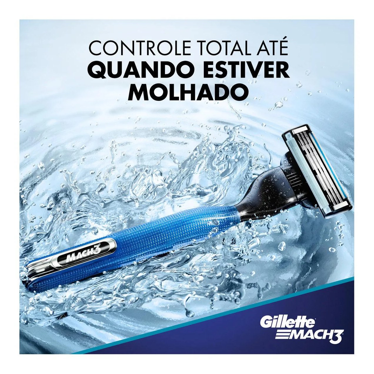 Aparelho de Barbear Gillette Mach3 Acqua Grip + 1 cartucho