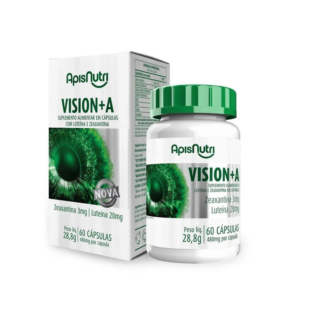 Vision + a Luteína 20mg - Zeaxantina 3mg (60 Cápsulas) - Padrão: Único