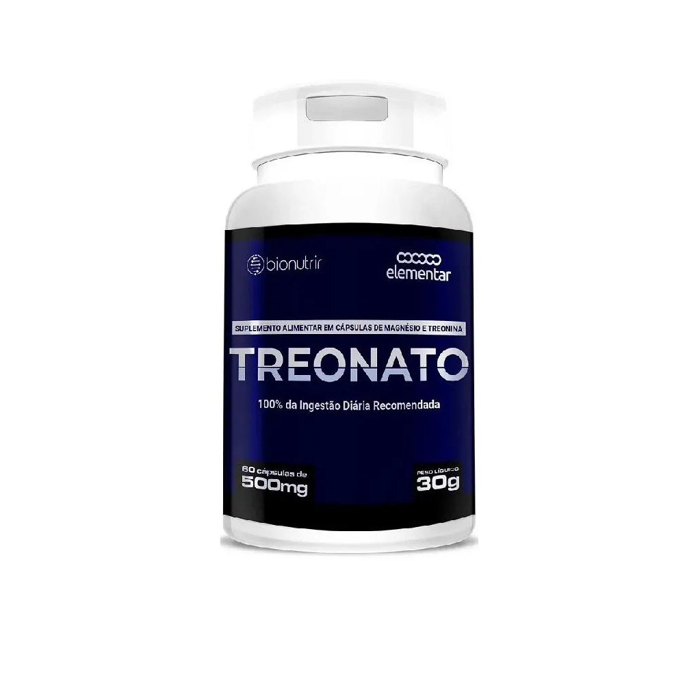 Magnésio Treonato 500mg (60 Cápsulas) - Padrão: Único