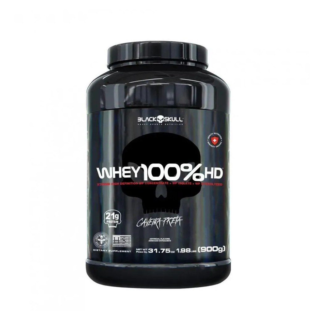 Whey 100% Hd Pote (900g) - Sabor: Baunilha