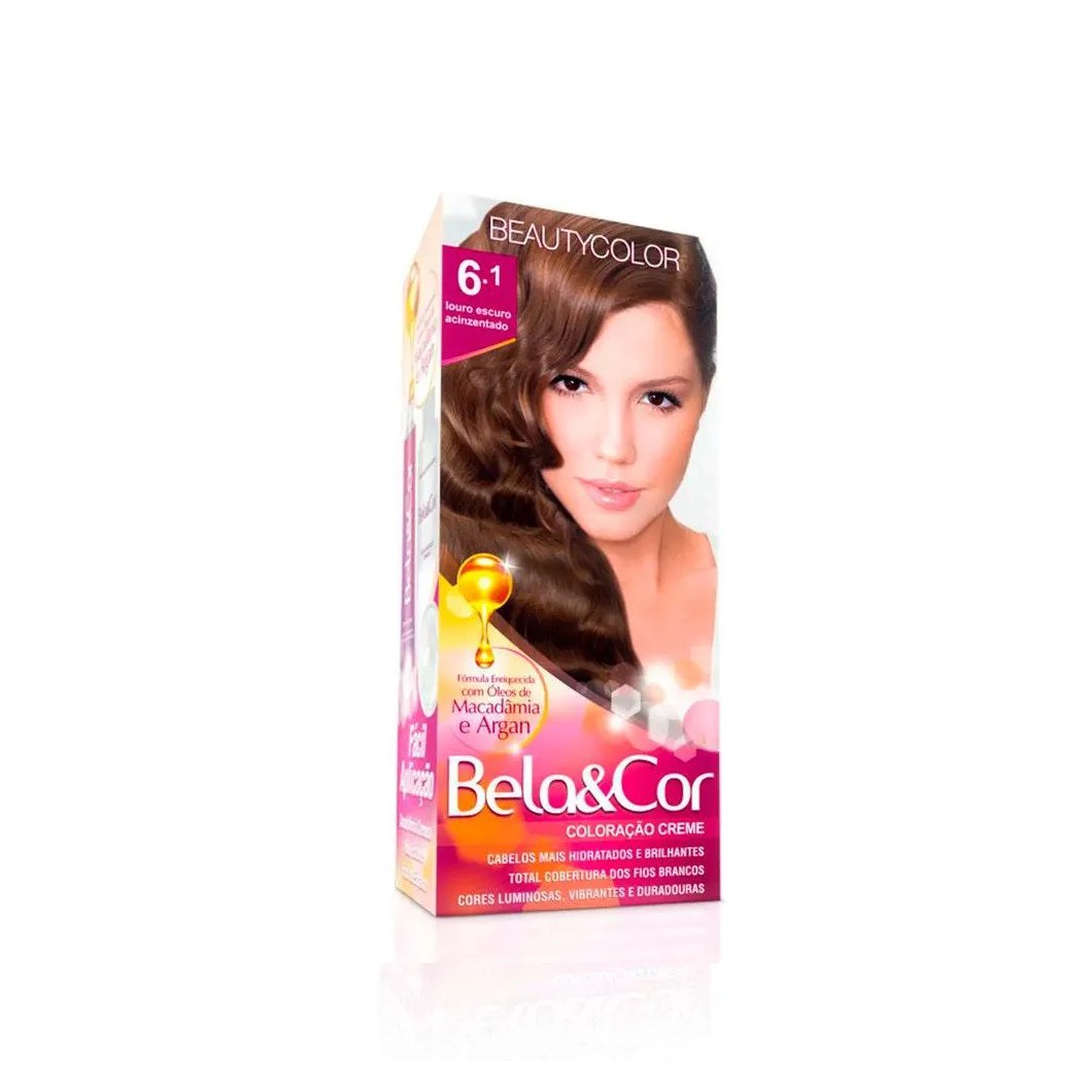 Tintura Bela Cor Mini Kit 6.1 Louro Escuro Acinzentado