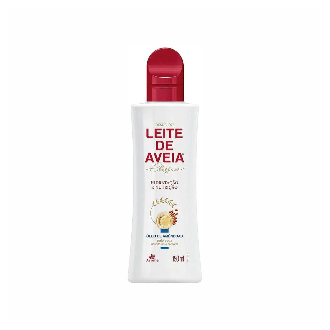 Loção Hidratante Leite de Aveia Davene Amêndoas 180ml