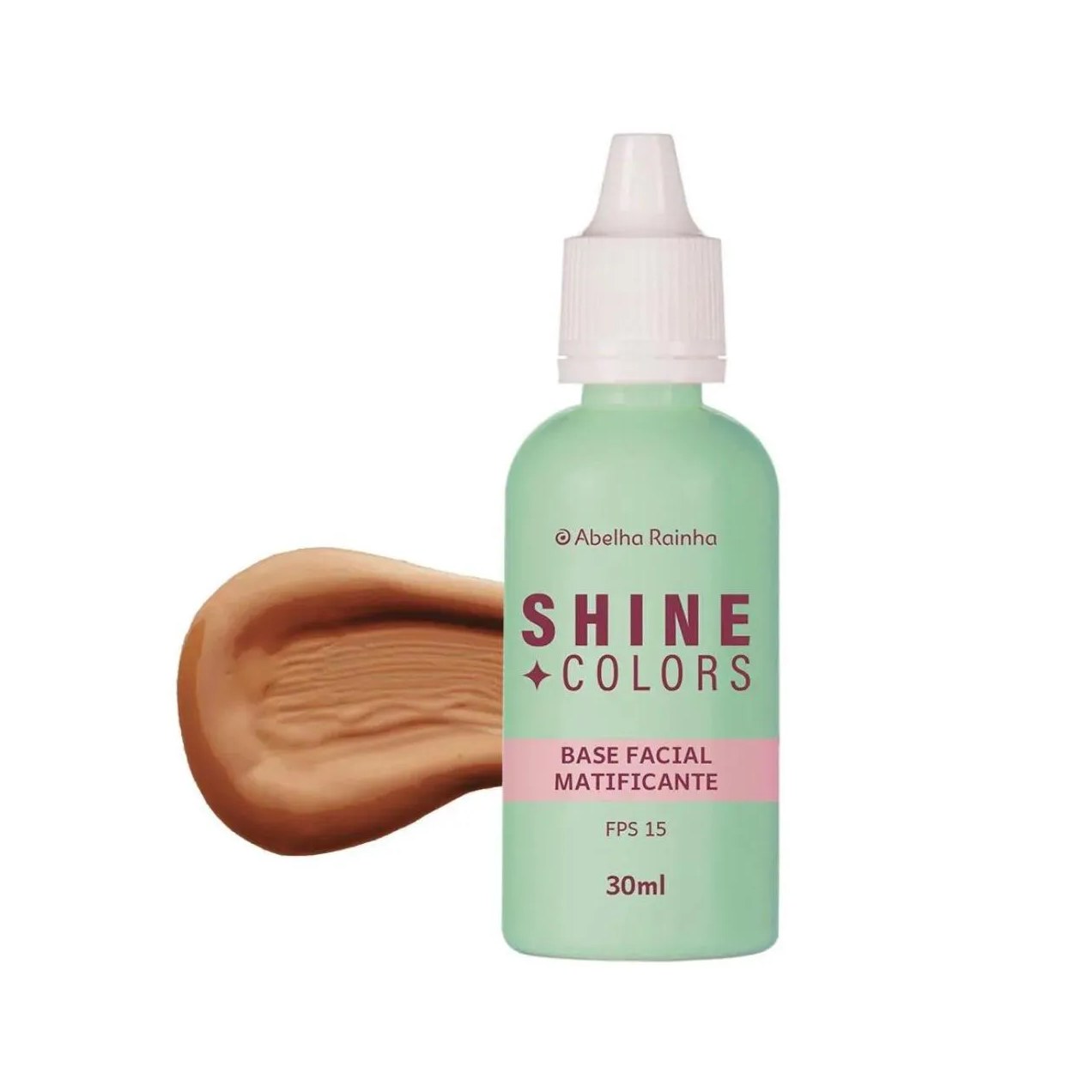 Base Líquida Matificante Fps 15 Terra Shine Colors Abelha Rainha 30ml