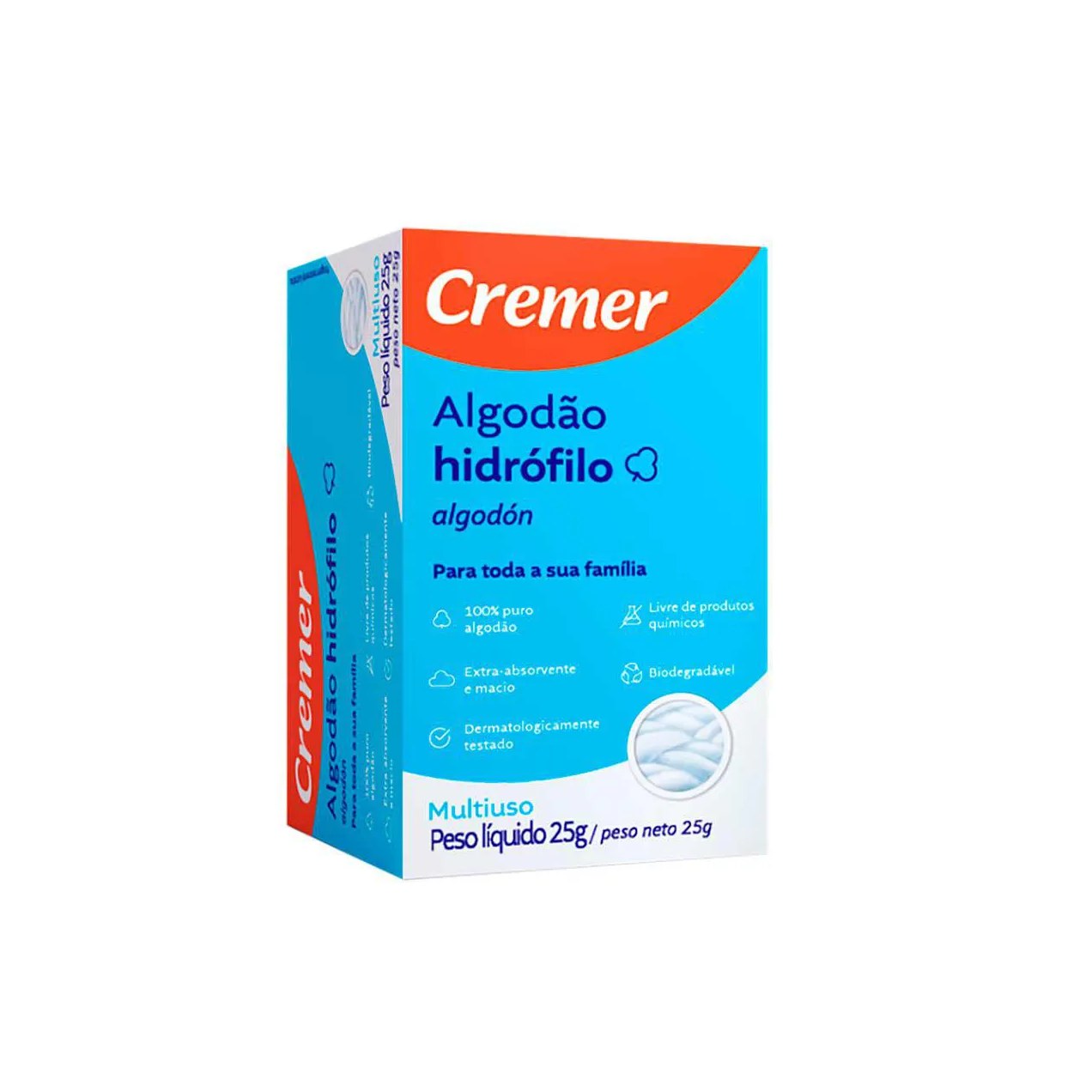 Algodão Hidrófilo Cremer com 25g