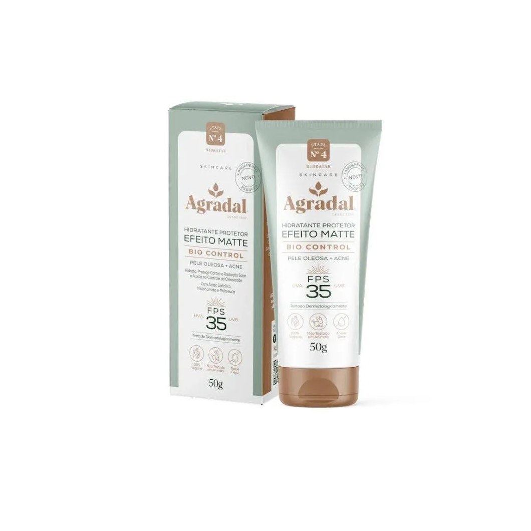 Protetor Solar Agradal Fps35 Hidratante Efeito Matte Bio Control 50gr