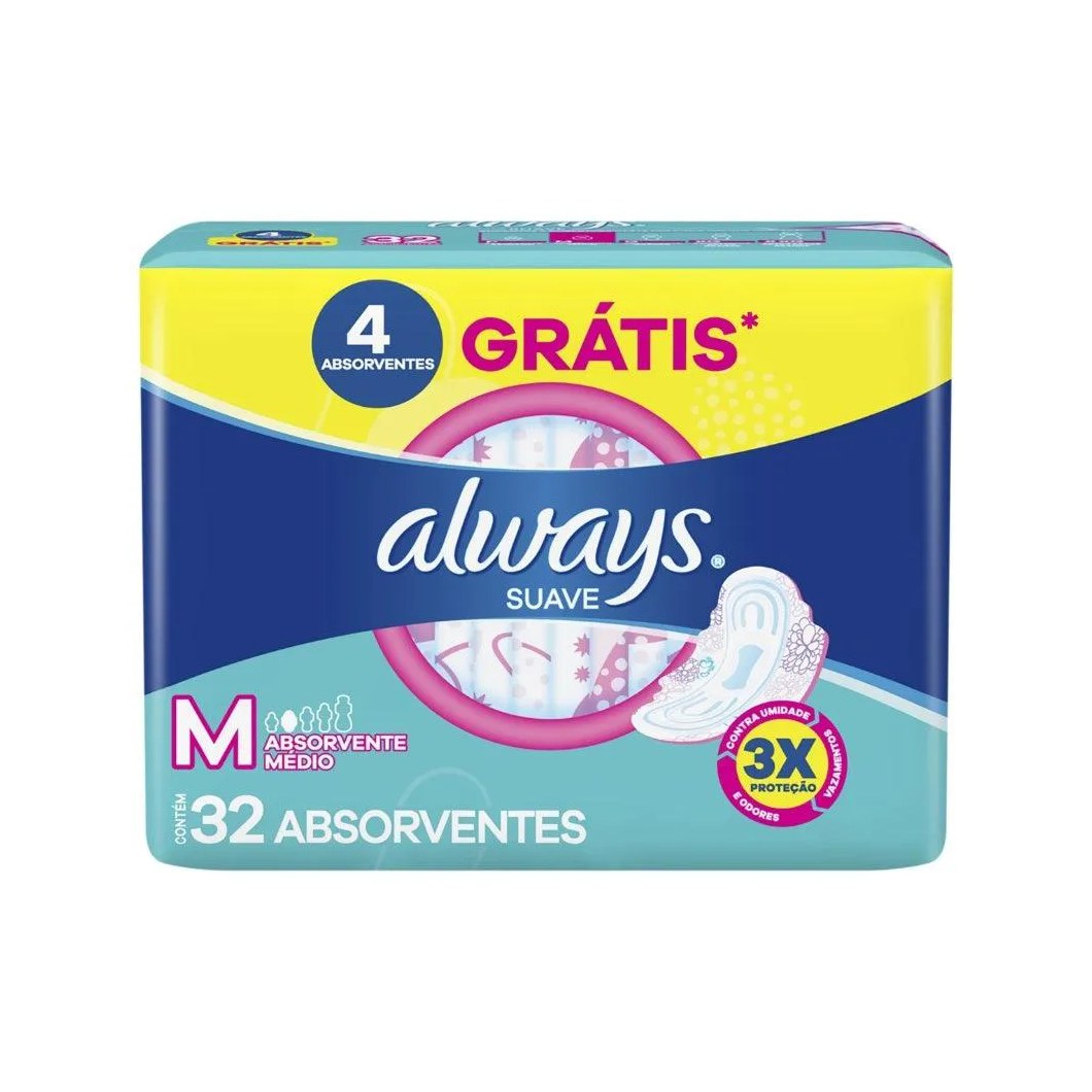 Absorventes Always Maxi Proteção Total Suave