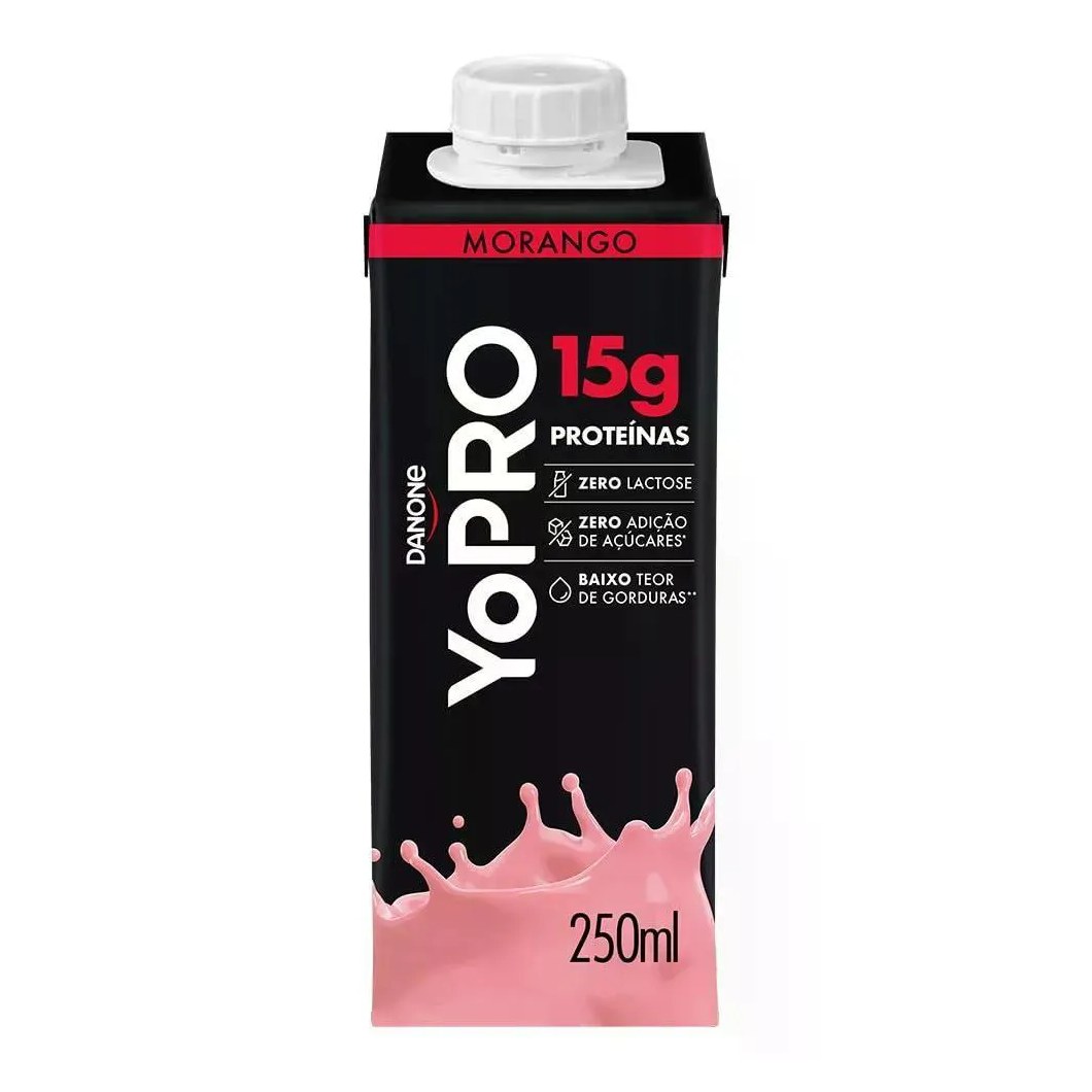 Shake Proteico Danone Yopro Proteína 15g Morango 250ml