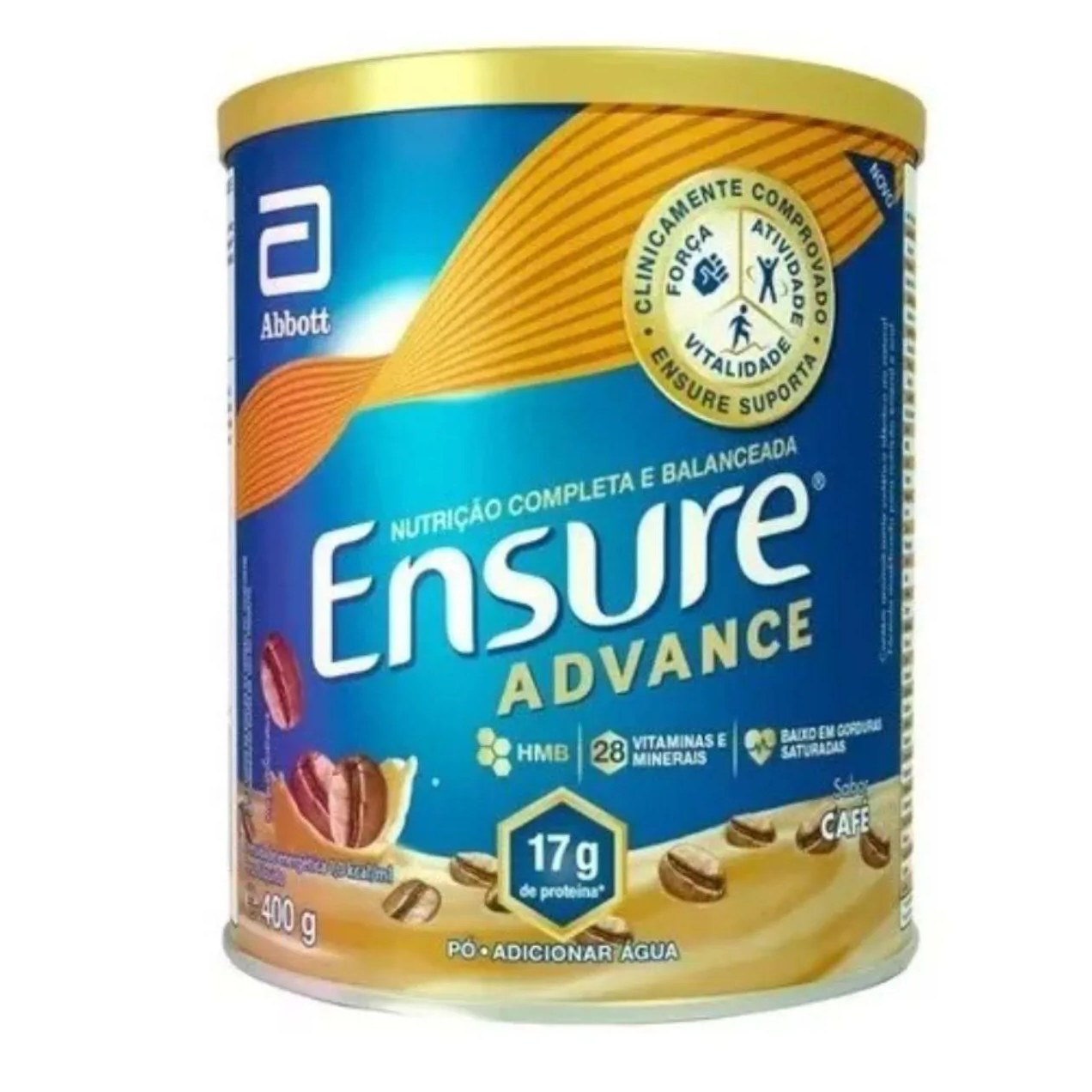 Ensure Advance Cafe Baunil 400g com 28 Vitaminas Senior