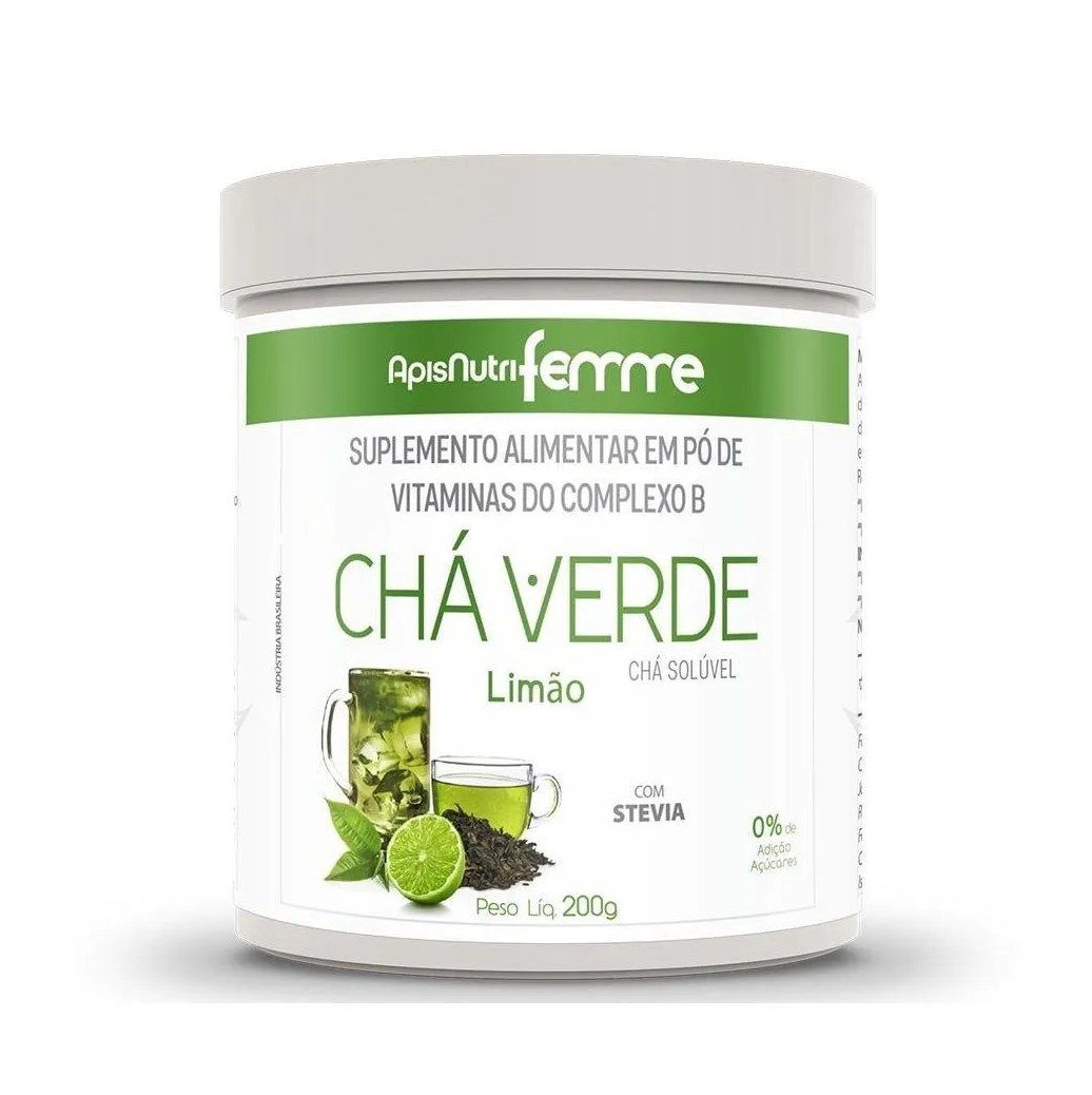 Chá Solúvel (200g) - Sabor: Chá Verde - Limão