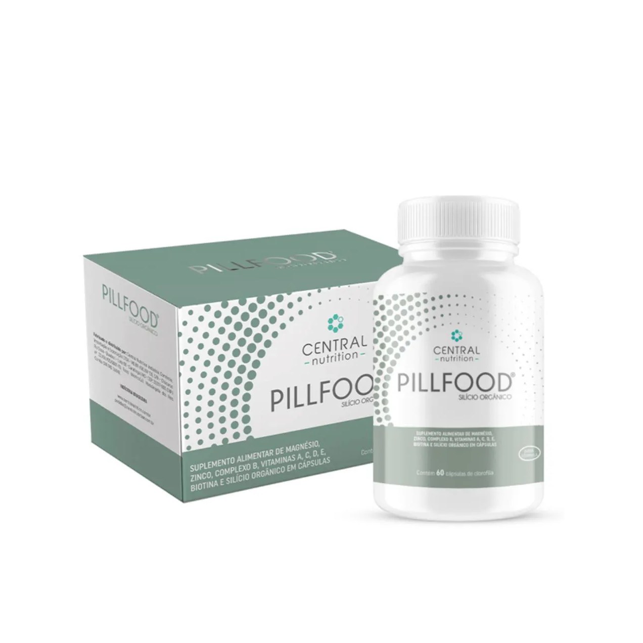 Pillfood Silício Orgânico Vitaminas 60 cápsula Central Nutrition
