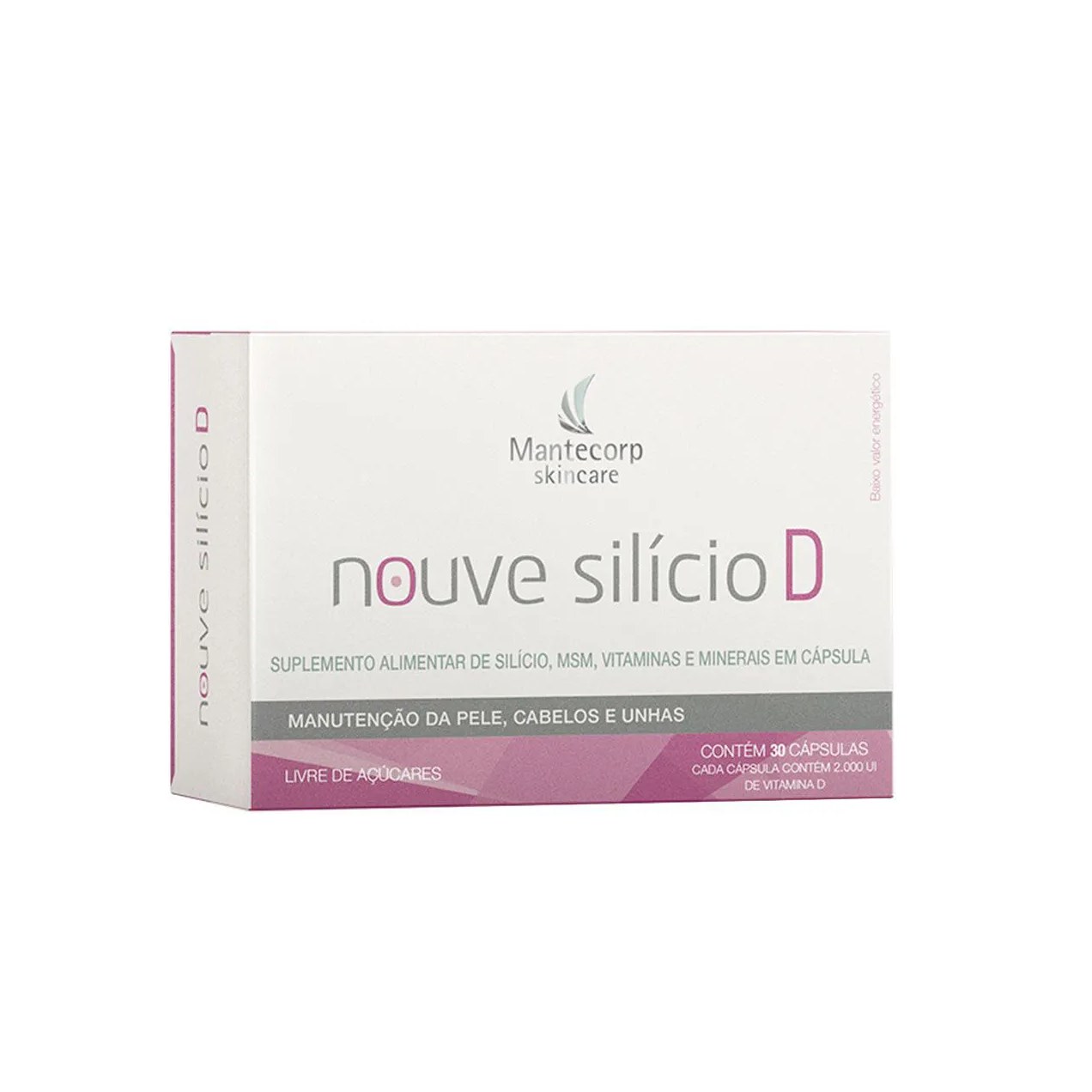 Suplemento Alimentar Nouve Silício D Cabelo Pele e Unha 30 Cápsulas
