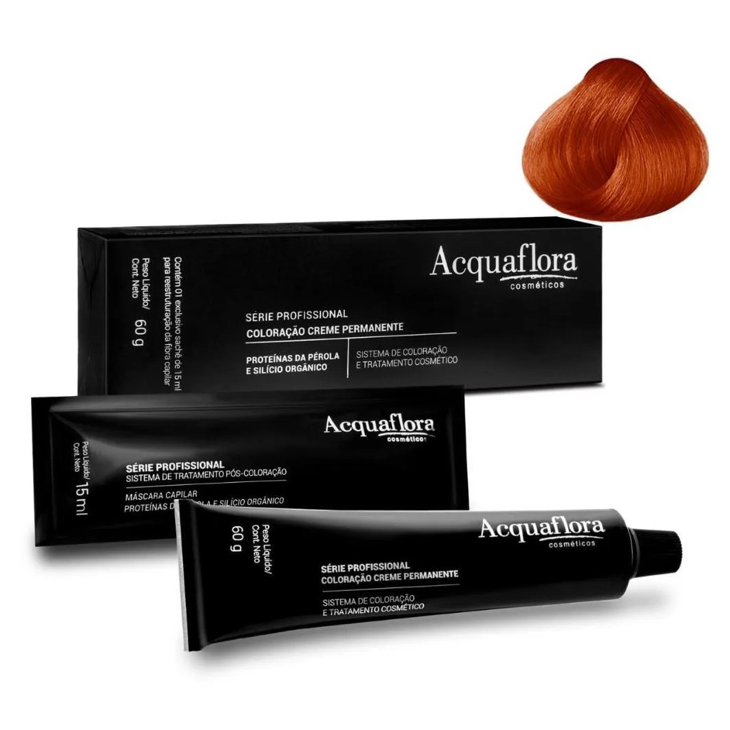 Coloração Creme Permanente Acquaflora 88.446 Louro Claro Cobre Intenso Avermelhado 60g