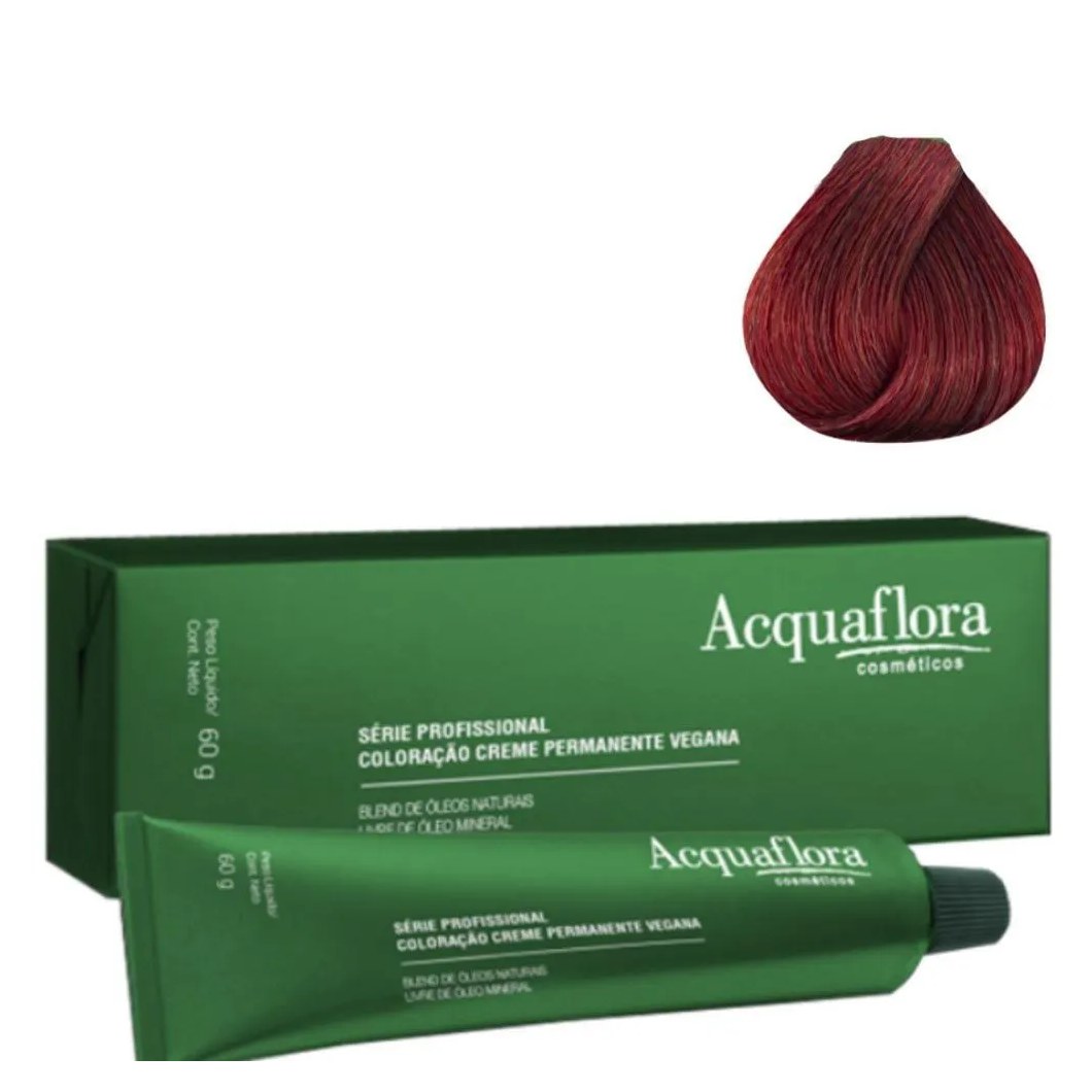 Coloração Creme Acquaflora Vegana 77.66 Louro Natural Vermelho Intenso Especial 60g