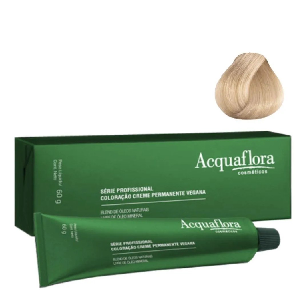 Coloração Creme Acquaflora Vegana 12.1 Superclareador Acinzentado 60g