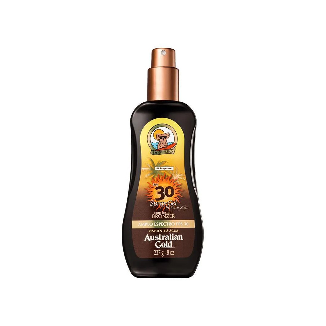 Kit Australian Gold Protetor Solar Corporal FPS 30 com 237ml + Bronzeador Dark Tanning Clear com 125ml