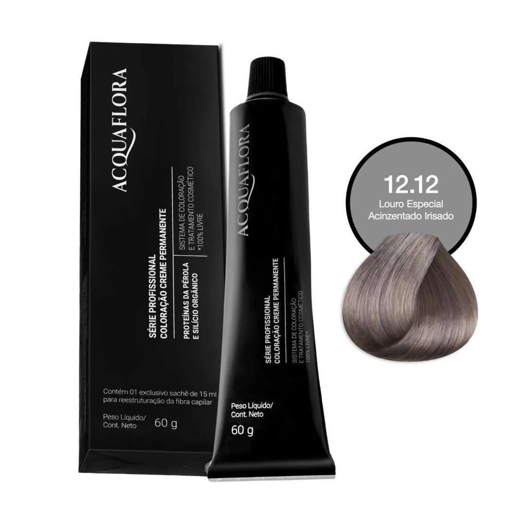 Coloração Acquaflora 12.12 Louro Especial Acinzentado Irisado 60g