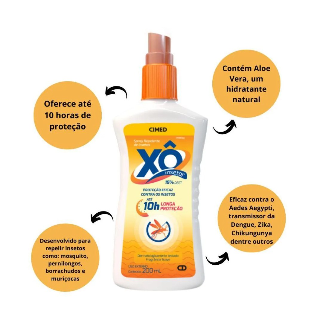 Spray Repelente de Insetos Cimed Xô Inseto 200ml