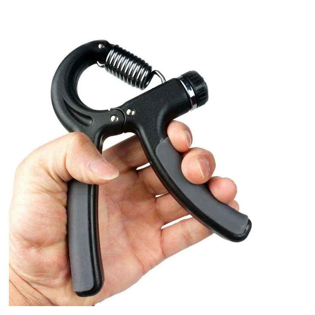 Hand Grip Aparelho com Mola Ajustável e Regulagem de Peso Fisioterapia - Dk Preto