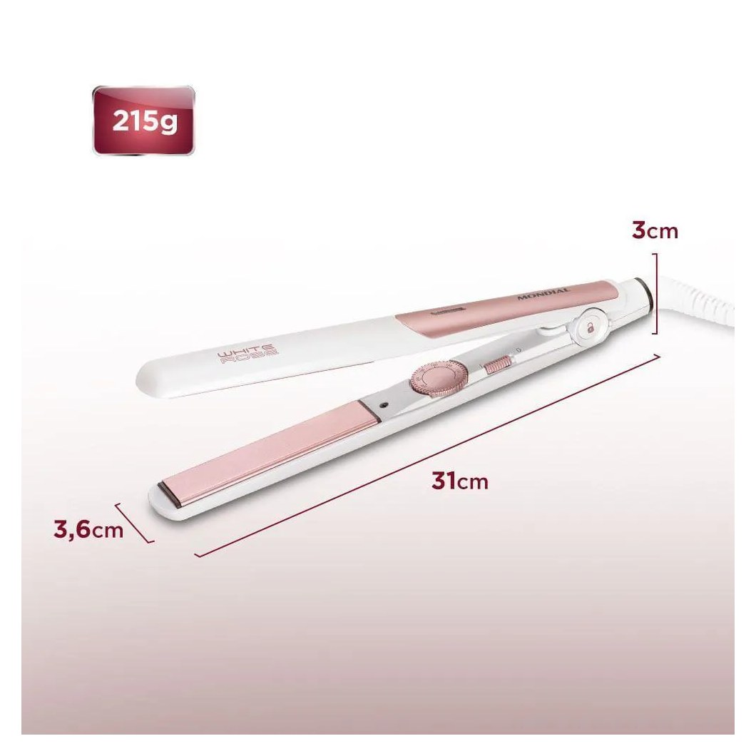 Prancha Alisadora White Rose Line P-50 P-50 Bivolt .