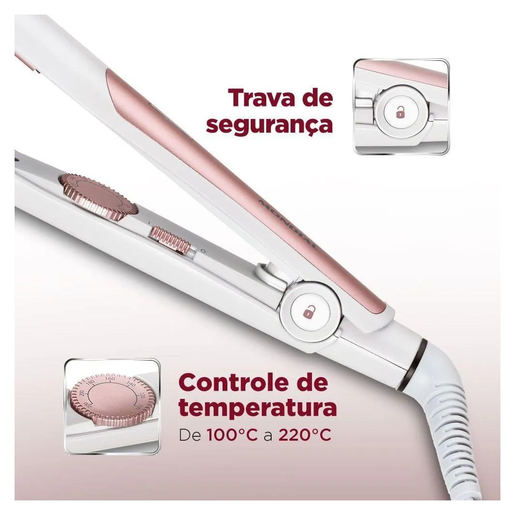 Prancha Alisadora White Rose Line P-50 P-50 Bivolt .