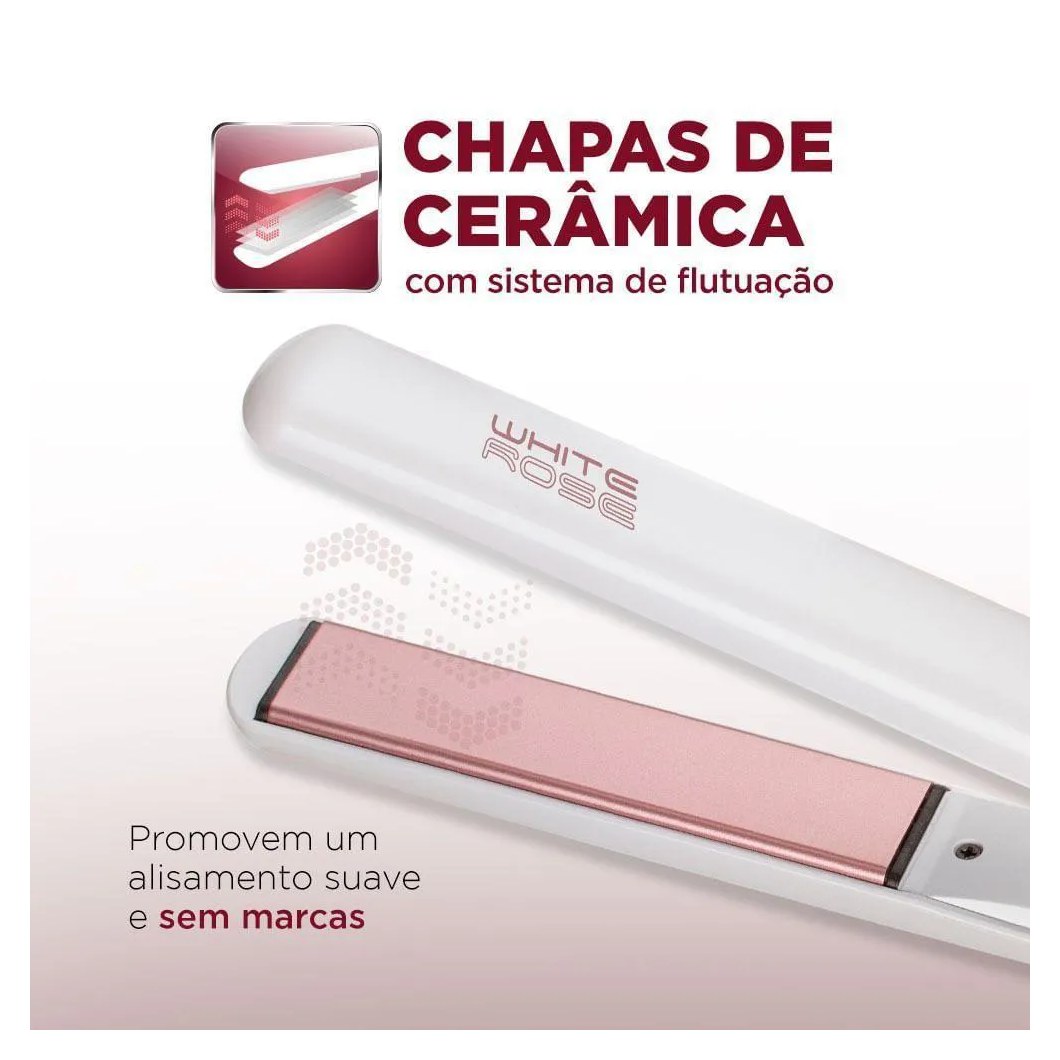 Prancha Alisadora White Rose Line P-50 P-50 Bivolt .